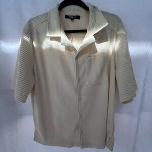 Men's Show Up Short Sleeve Cuban Shirt - Off White